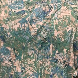 Womens Plus Knit Blue/Green Ruffle Neck Tops. (Links)